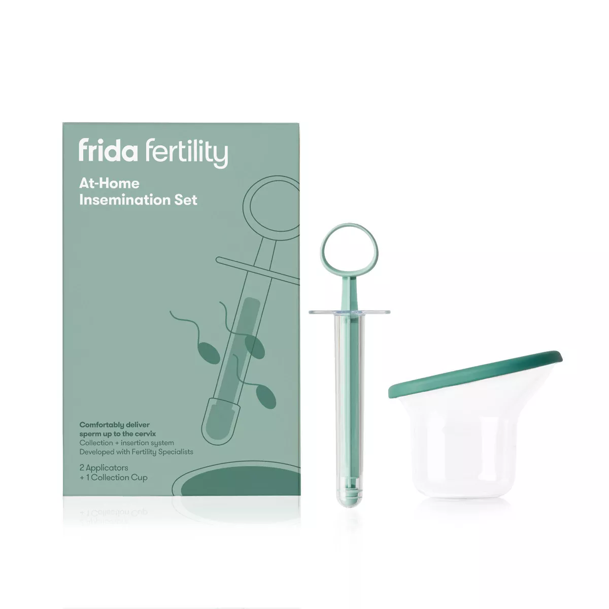 Frida Fertility Intracervical Insemination Kit designed for frozen or low volume sperm, displayed to highlight its user-friendly and effective approach to supporting conception.