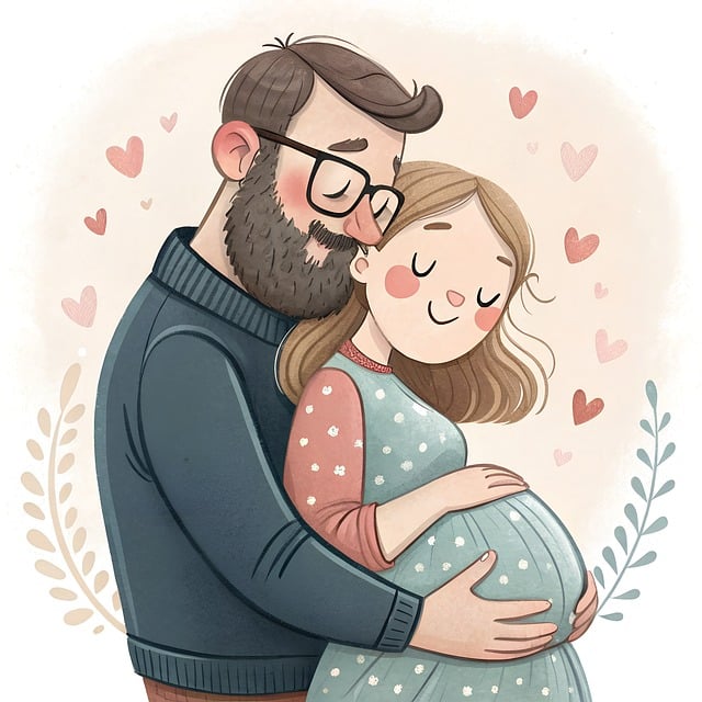 pregnant cartoon couple